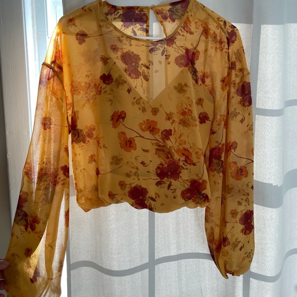 ARITZIA BODYSUIT FLORAL BLOUSE SIZE XS - Picture 2 of 5
